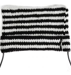 Bonnet 'Liuva' Rayé Noir et Blanc
