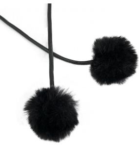 Bonnet 'Liuva' Rayé Noir et Blanc