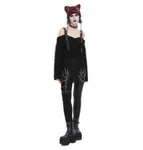 Bonnet 'Liuva' Rayé Noir et Rouge