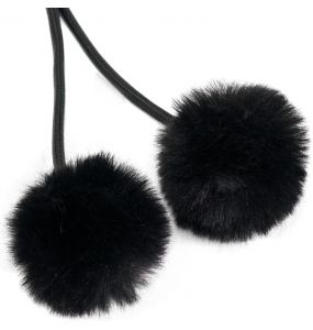 Bonnet 'Liuva' Rayé Noir et Rouge