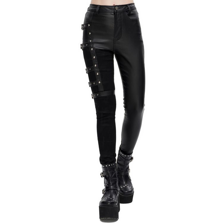 Black 'Liuva' Pants by Devil Fashion • the dark store™