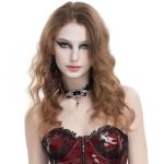 Choker 'Alicia' Noir et Rouge