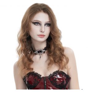Choker 'Alicia' Noir et Rouge