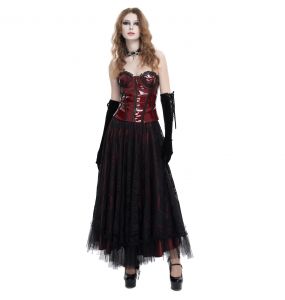 Choker 'Alicia' Noir et Rouge