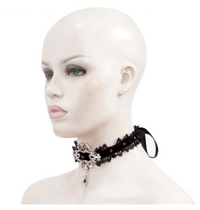 Choker 'Alicia' Noir et Rouge