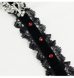 Choker 'Alicia' Noir et Rouge