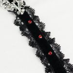 Choker 'Alicia' Noir et Rouge