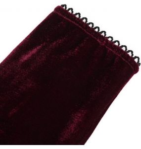 Gants 'Alicia' en Velours Bordeaux