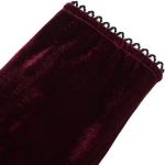 Gants 'Alicia' en Velours Bordeaux