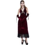 Gants 'Alicia' en Velours Bordeaux