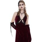 Gants 'Alicia' en Velours Bordeaux