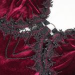 Longue Robe 'Alicia' en Velours Bordeaux