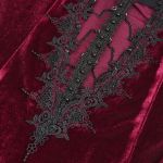 Burgundy Velvet 'Alicia' Long Dress