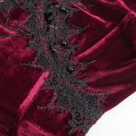 Longue Robe 'Alicia' en Velours Bordeaux