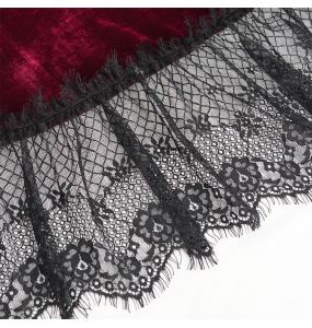 Longue Robe 'Alicia' en Velours Bordeaux