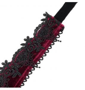 Longue Robe 'Alicia' en Velours Bordeaux