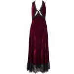 Burgundy Velvet 'Alicia' Long Dress