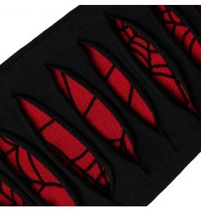 Longues Mitaines 'Willow' Noires et Rouges