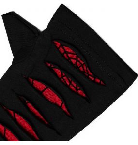 Longues Mitaines 'Willow' Noires et Rouges
