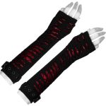 Longues Mitaines 'Willow' Noires et Rouges