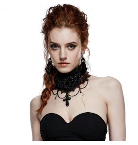 Choker 'Soirée Gothique' Noir