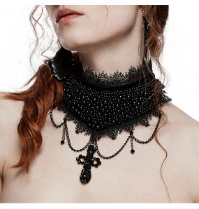 Choker 'Soirée Gothique' Noir