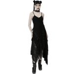 Black 'Geloyra' Asymmetric Long Dress