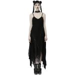 Black 'Geloyra' Asymmetric Long Dress