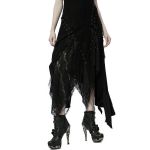 Black 'Geloyra' Asymmetric Long Dress