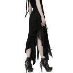 Black 'Geloyra' Asymmetric Long Dress
