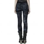 Leggings 'Goisvintha' Noir et Bleu