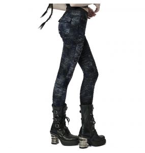 Black and Blue 'Goisvintha' Leggings