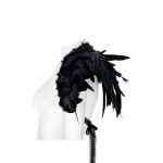 Accessoire d'Épaule 'Raven' en Plumes Artificielles Noires