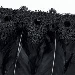 Accessoire d'Épaule 'Raven' en Plumes Artificielles Noires