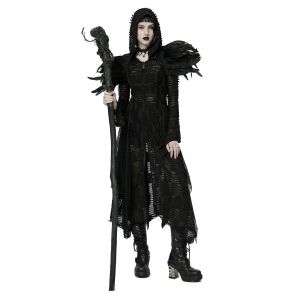 Accessoire d'Épaule 'Raven' en Plumes Artificielles Noires