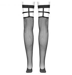 Black 'Yeslana' Sexy Fishnet Stockings by Punk Rave • The Dark Store™