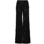 Black Twill and Mesh 'Willow' Pants