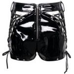 Black Vinyl 'Amala' Sexy Shorts
