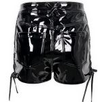 Black Vinyl 'Amala' Sexy Shorts