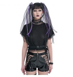 Black Vinyl 'Amala' Sexy Shorts