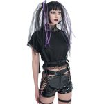 Black Vinyl 'Amala' Sexy Shorts