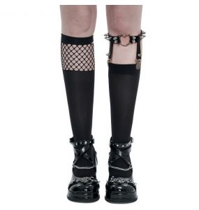 Black 'Melusine' Knee Socks