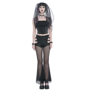 Leggings 'Melusine' en Résille Noire