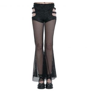 Leggings 'Melusine' en Résille Noire