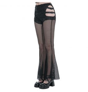 Leggings 'Melusine' en Résille Noire