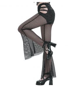 Leggings 'Melusine' en Résille Noire
