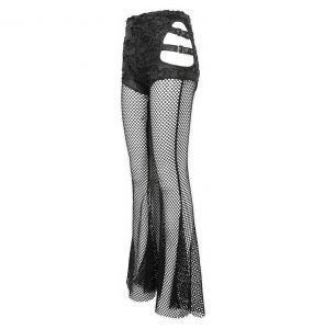 Leggings 'Melusine' en Résille Noire