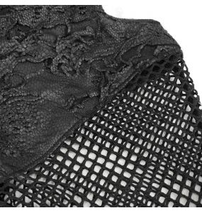 Leggings 'Melusine' en Résille Noire