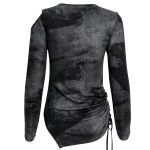Haut Manches Longues Asymétrique 'Emelia' Noir et Gris