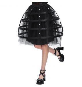 Black 'Emelia' Crinoline with Tulle Skirt